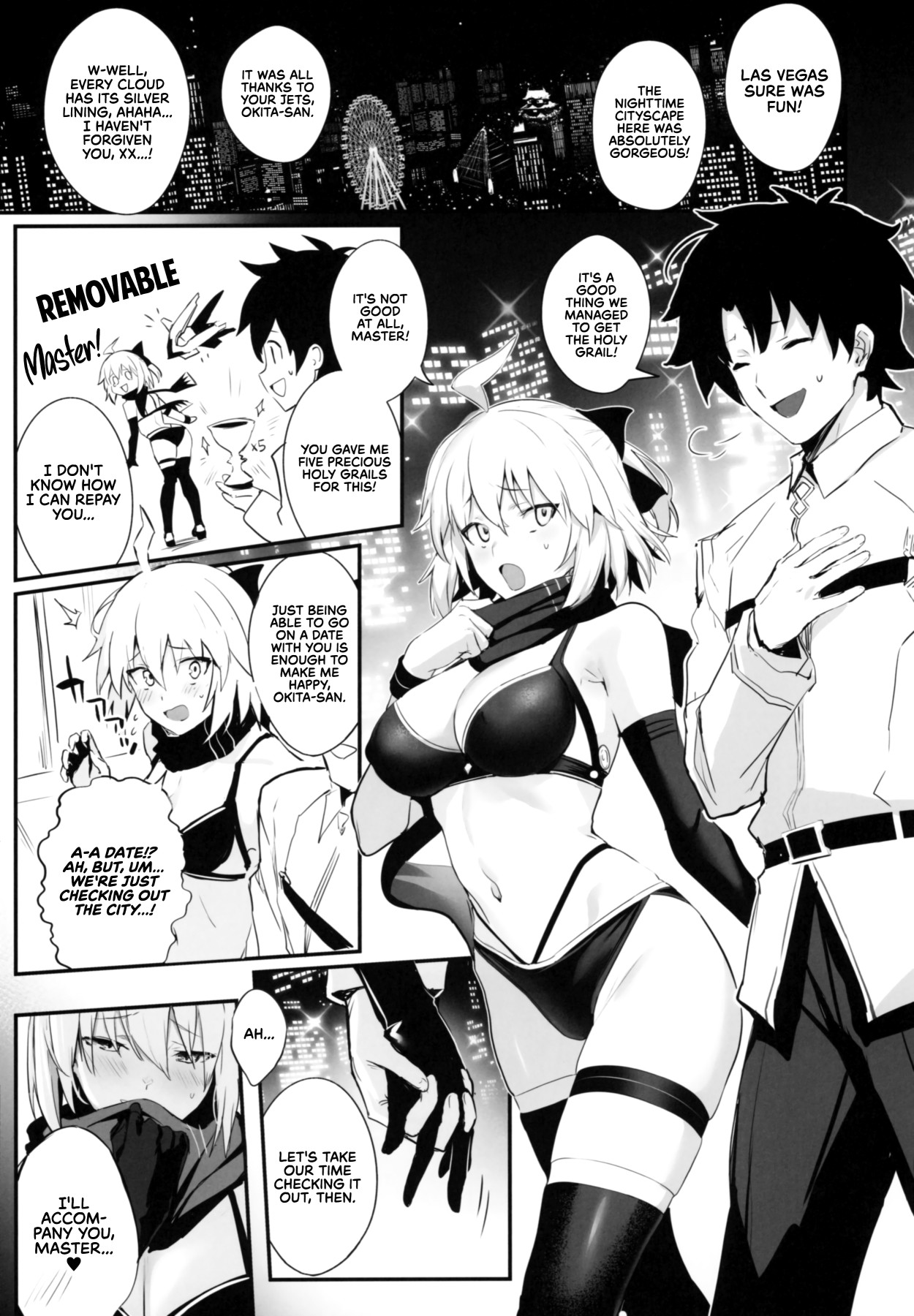 Hentai Manga Comic-Swimsuit Sex with Okita-san at a Love Hotel Until Morning-Read-2